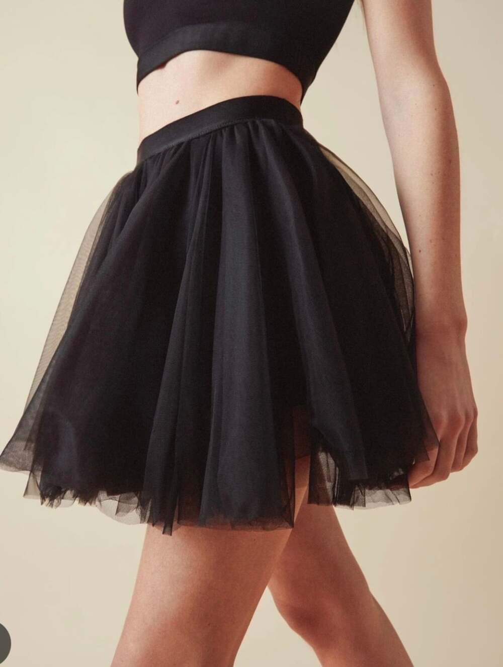 Jennifer Lopez Tulle Skirt Size M Black Mesh Tutu